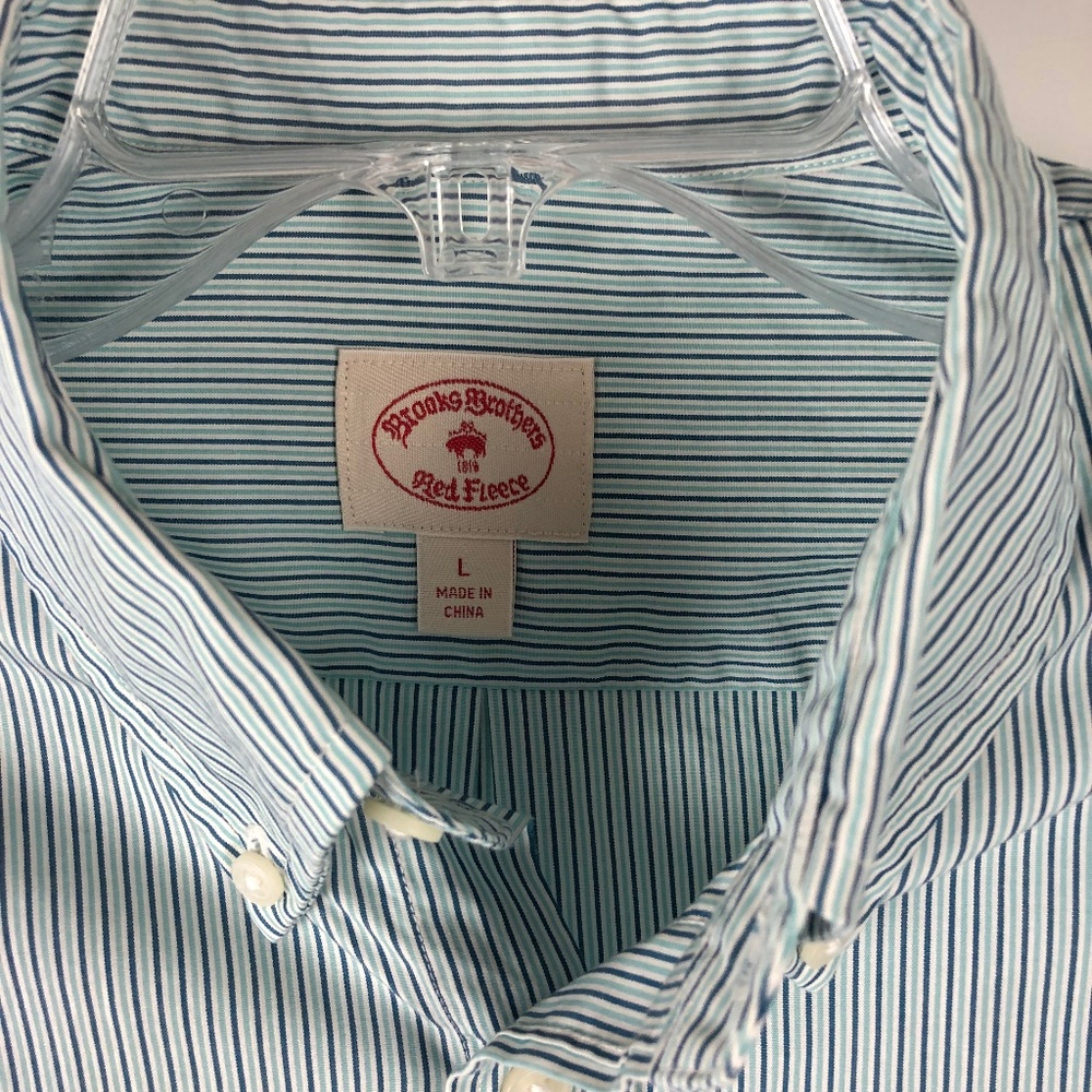 Brooks Brothers Red Fleece striped button down EUC